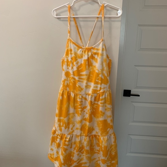 Cat & Jack Tie Dye Spaghetti Strap Cross Back Dress Size Large 10/12 - Picture 2 of 4